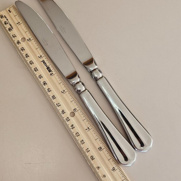 2 Mikasa French Countryside Dinner Knife 9" stainless center ridge glossy - Picture 8 of 8
